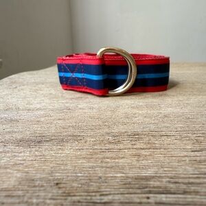 Vintage J.Crew Striped Web Belt Made in USA | Size L–XL